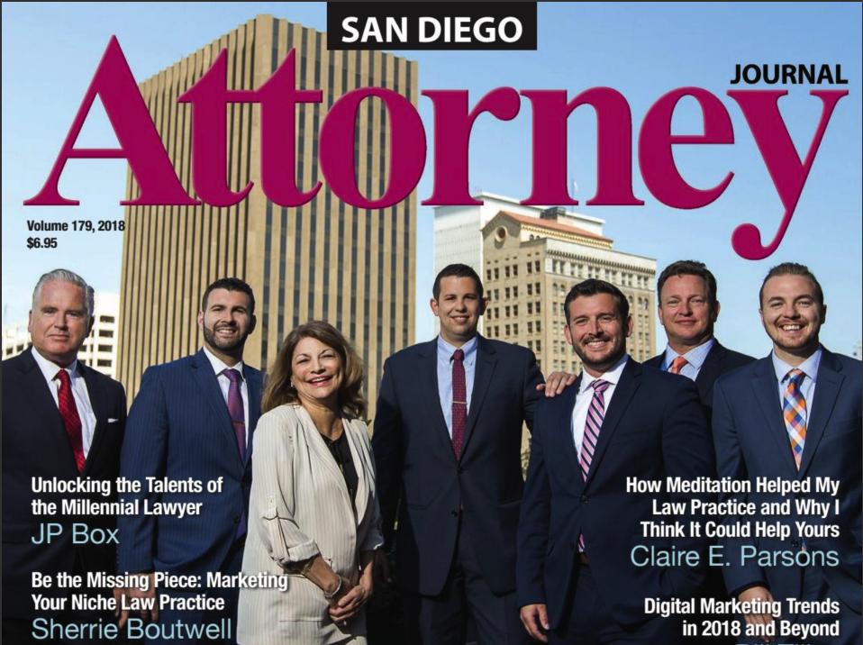 san diego journal attorney magazine cover image